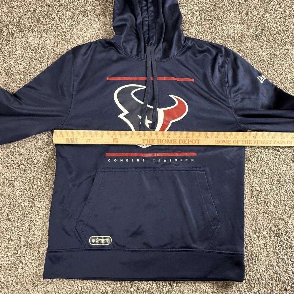 Houston Texans Hoodie Mens Medium Blue NFL Combine‎ Training New Era Pullover